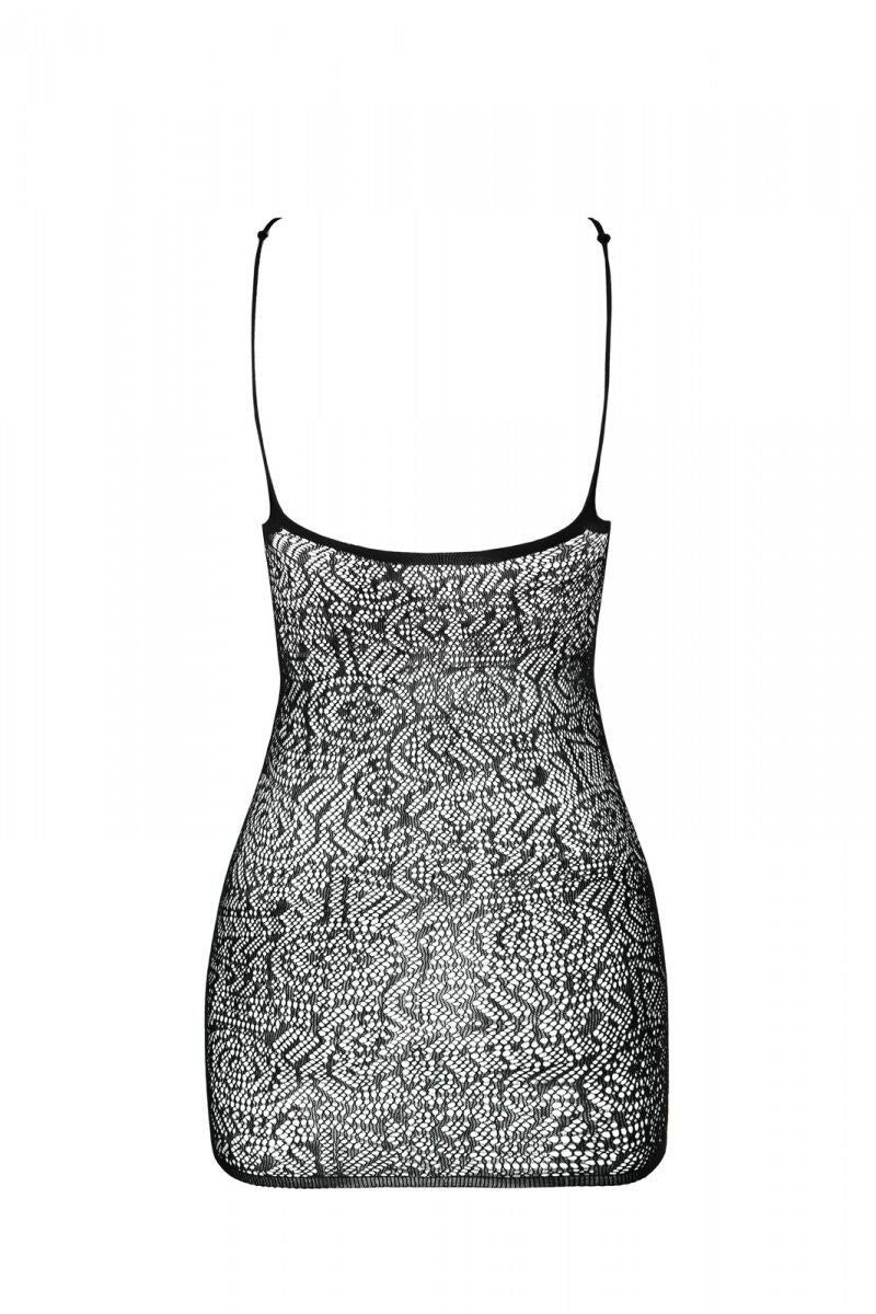 Passion (Польща) Ажурна мінісукня на тонких бретелях Passion BS096 One Size, white, плетіння на грудях