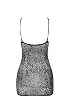 Ажурна мінісукня на тонких бретелях Passion BS096 One Size, white, плетіння на г