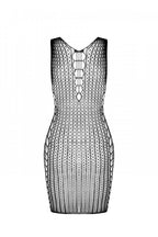 Мінісукня з вертикальним візерунком Passion BS097 One Size, white, плетіння з бо