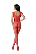 Бодістокінг з крилами Passion BS098 One Size, red, середня сітка, відкритий дост