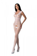 Passion (Польща) Бодістокінг з крилами Passion BS098 One Size, white, середня сітка, відкритий доступ