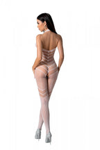 Бодістокінг з плетінням на животику Passion BS100 One Size, white, декоративний 