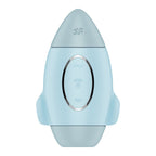 Вакуумний стимулятор з вібрацією Satisfyer Mission Control Blue, 2 незалежні мотори