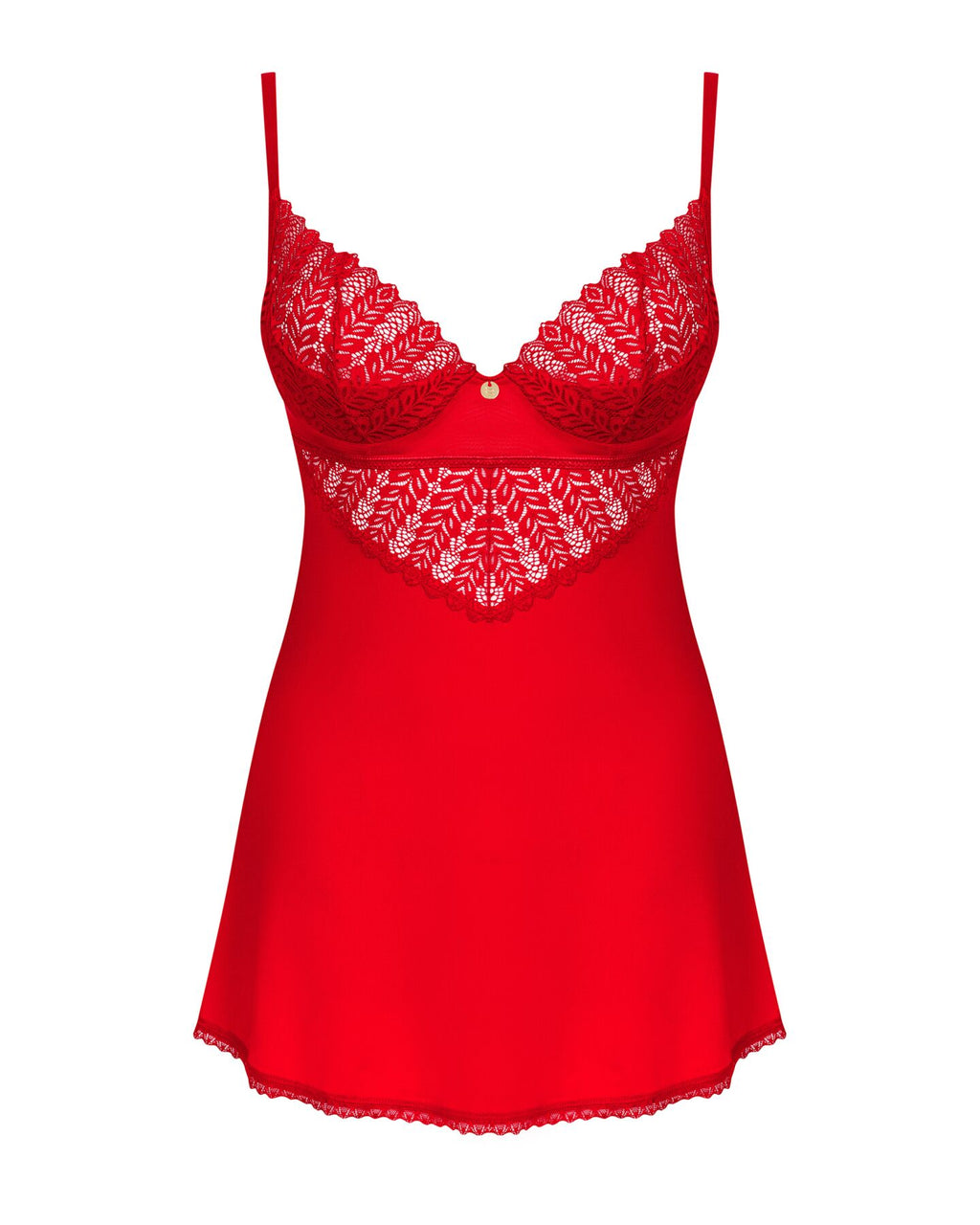 Obsessive (Польща) Пеньюар Obsessive Ingridia chemise & thong XS/S, червоний, сорочка, стрінги