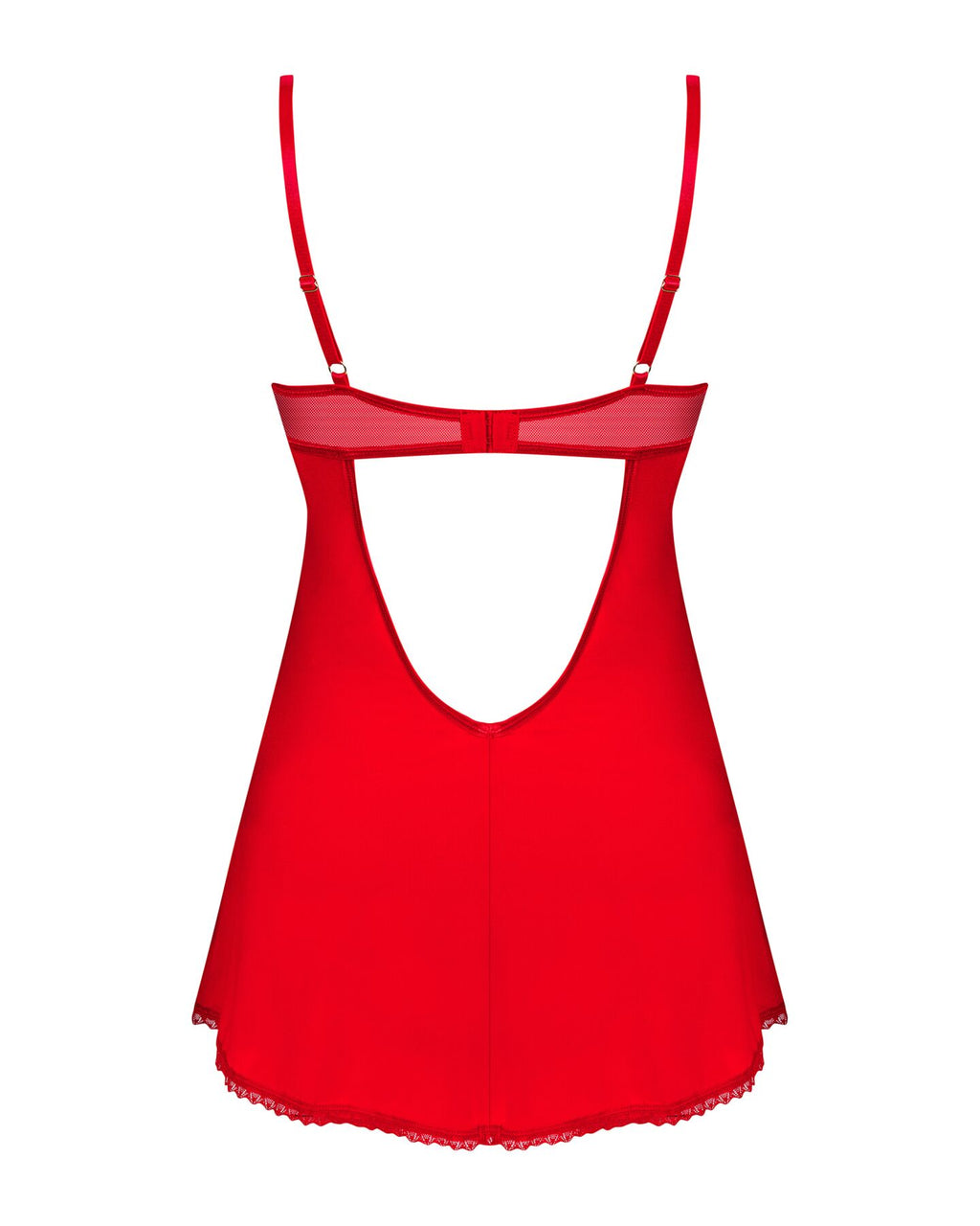 Obsessive (Польща) Пеньюар Obsessive Ingridia chemise & thong XS/S, червоний, сорочка, стрінги