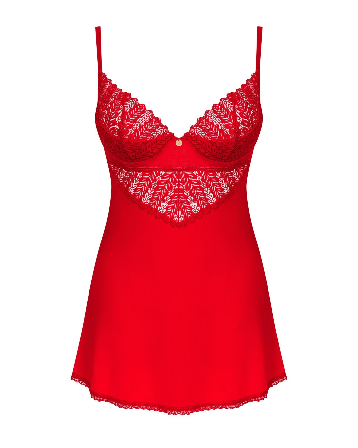 Obsessive (Польща) Пеньюар Obsessive Ingridia chemise & thong XL/2XL, червоний, сорочка, стрінги