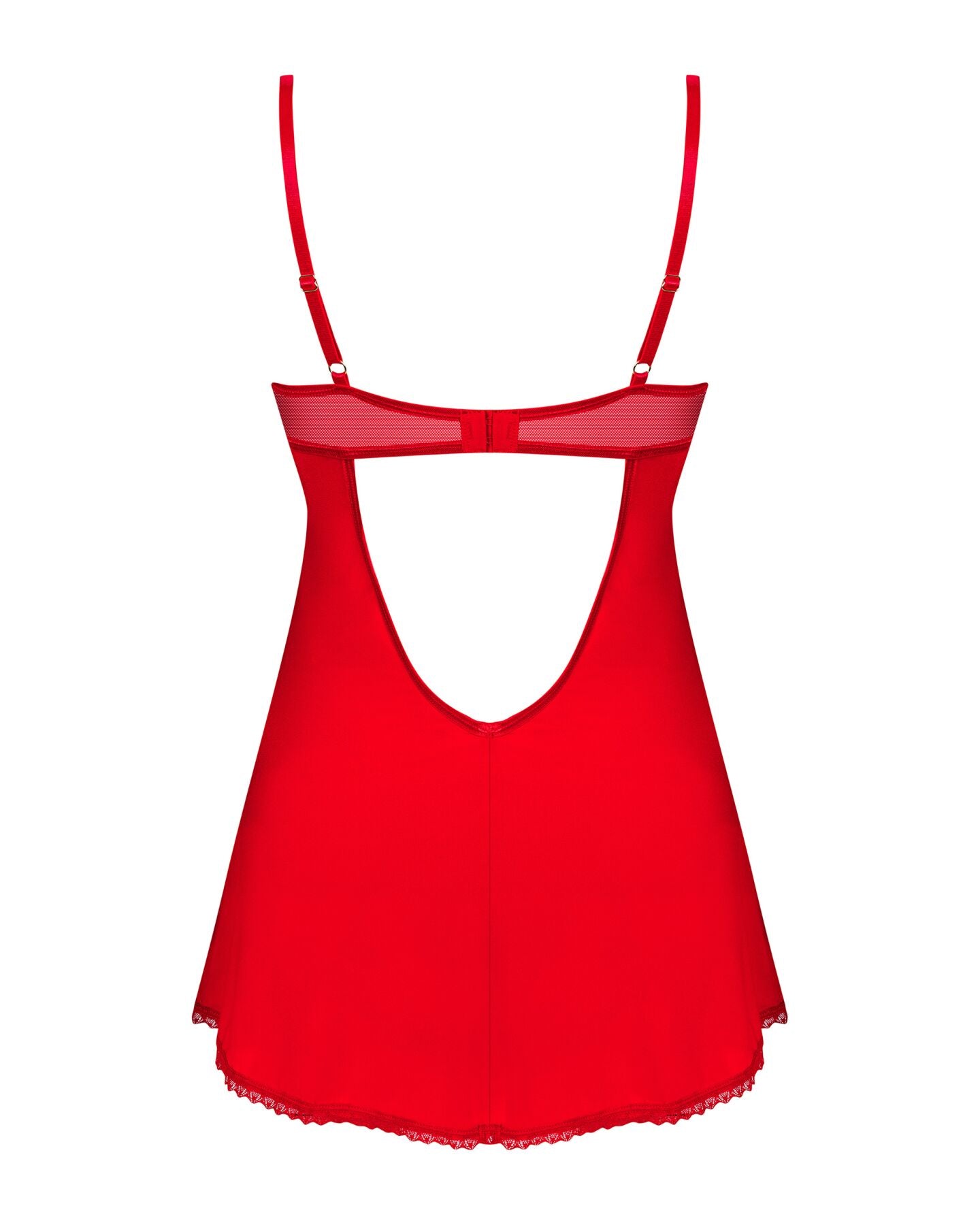 Obsessive (Польща) Пеньюар Obsessive Ingridia chemise & thong XL/2XL, червоний, сорочка, стрінги
