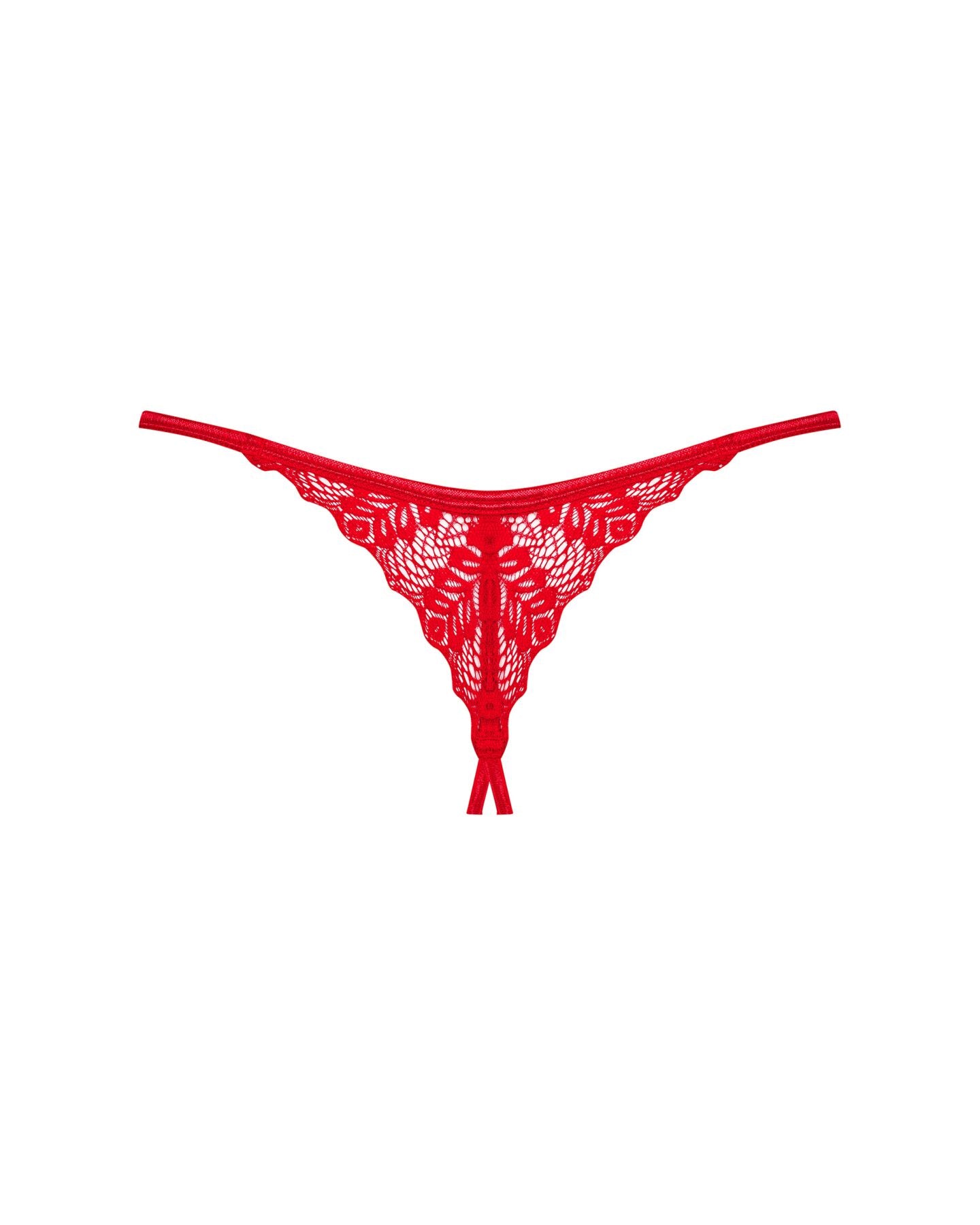 Obsessive (Польща) Трусики з доступом Obsessive Ingridia crotchless thong XS/S, червоні
