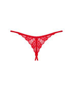Трусики з доступом Obsessive Ingridia crotchless thong, червоні