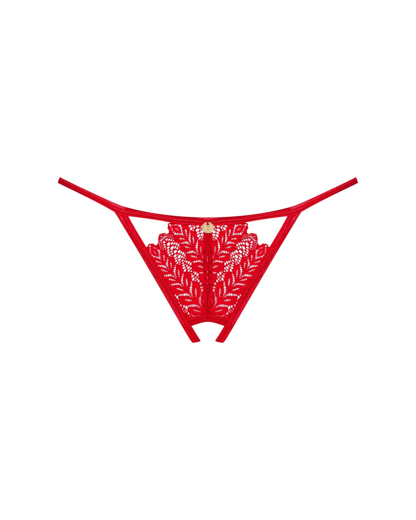 Obsessive (Польща) Трусики з доступом Obsessive Ingridia crotchless thong M/L, червоні