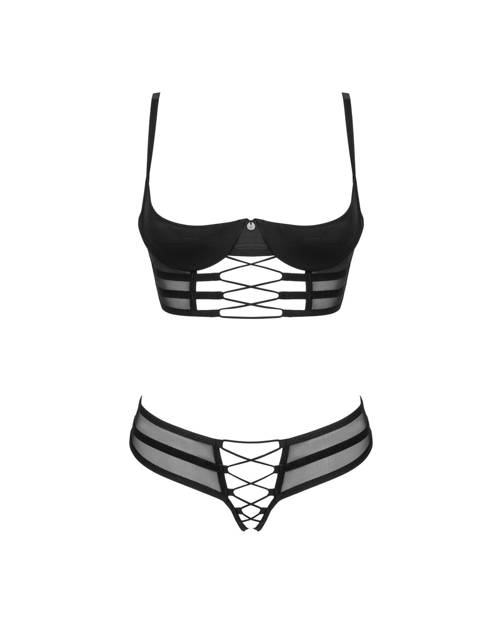 Комплект Obsessive Roxelia 2-pcs crotchless set XS/S