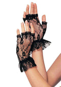 Leg Avenue (США) Короткі рукавички-гловелети Leg Avenue Wrist length fingerless gloves, One Size, чорні, сітка