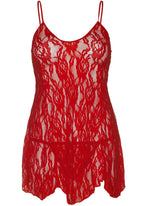 Сорочка бебі-дол Leg Avenue Rose Lace Flair Chemise, One Size