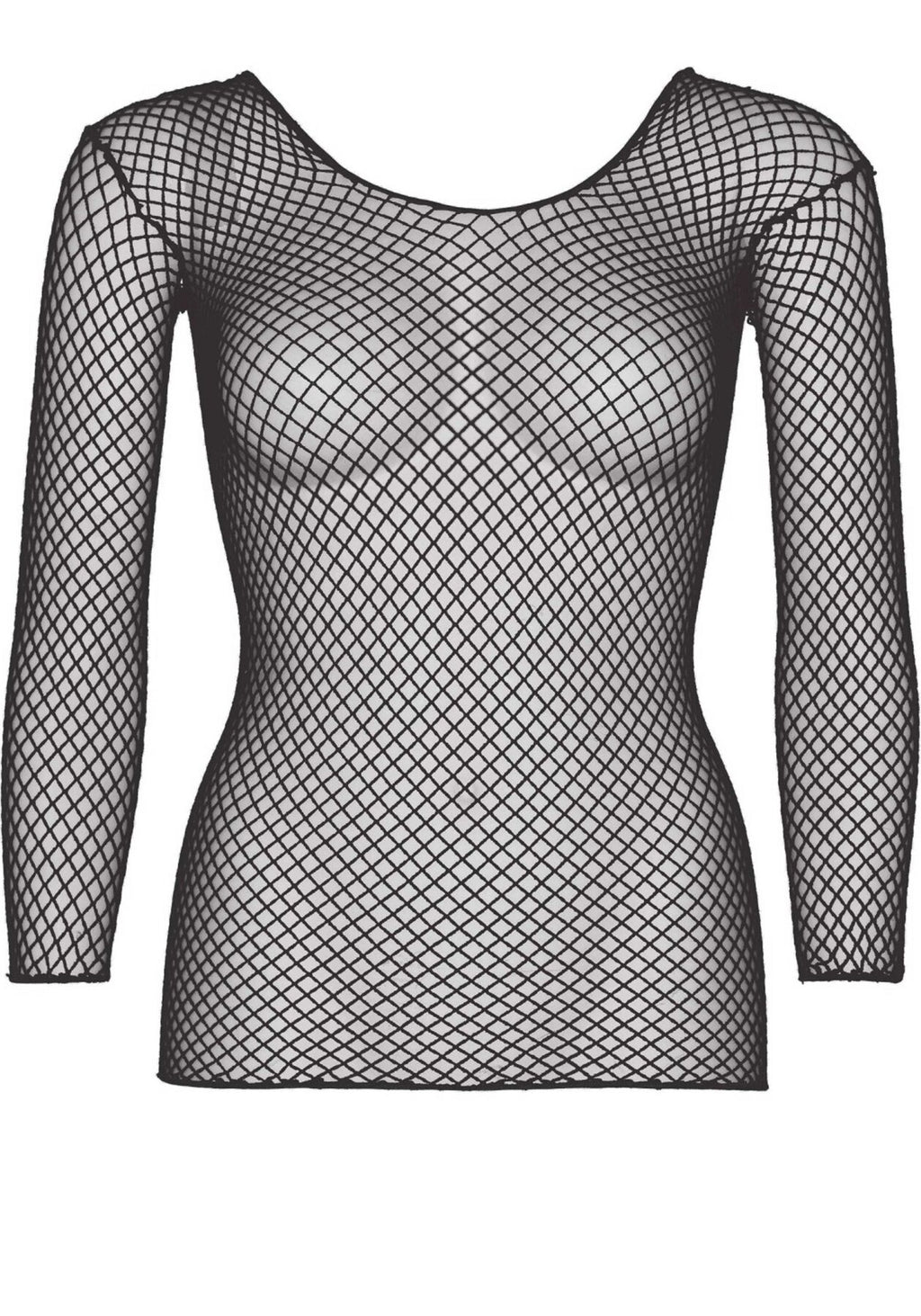 Leg Avenue (США) Сітчастий топ Leg Avenue Long Sleeves T-Shiets Black, One Size