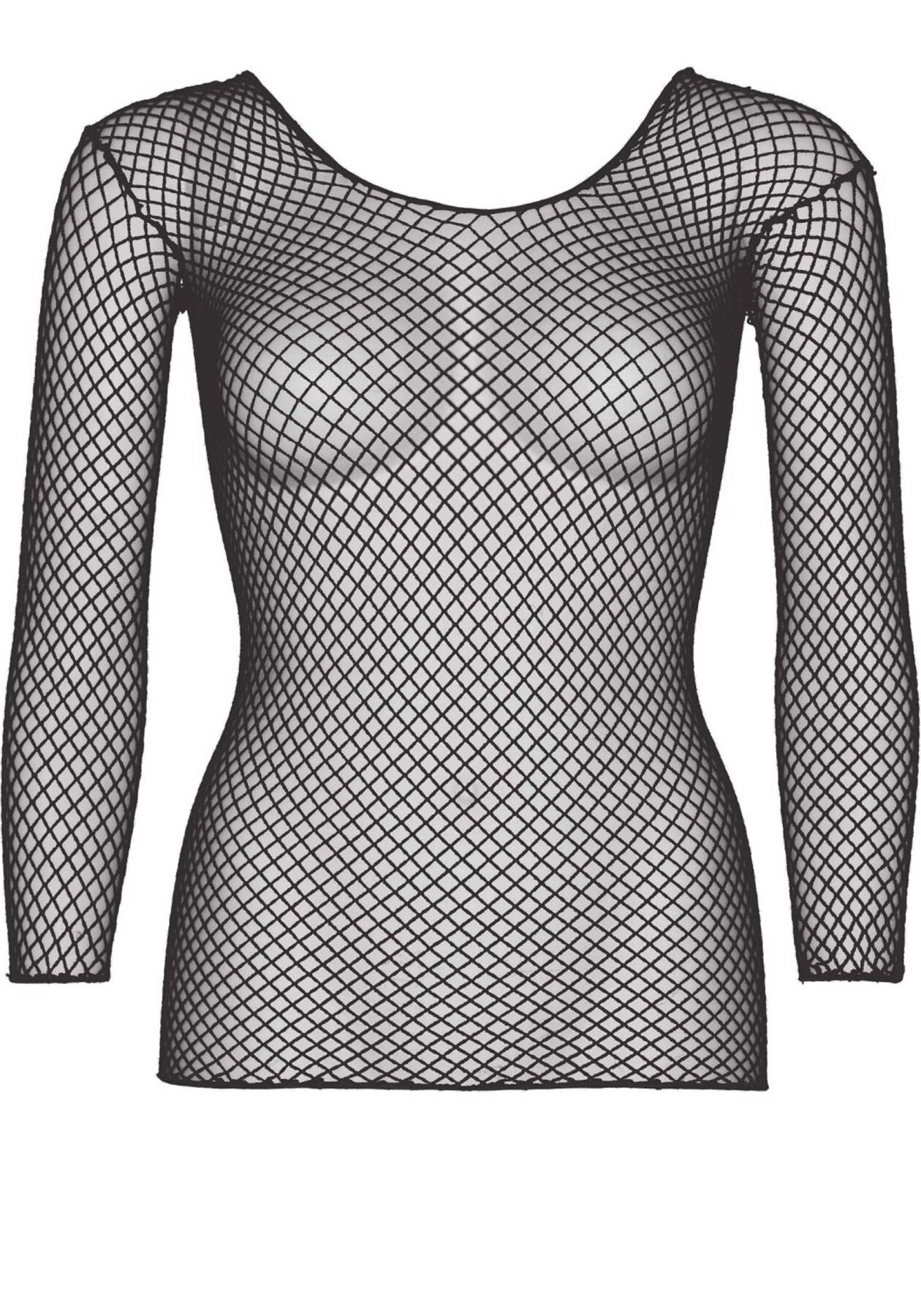 Leg Avenue (США) Сітчастий топ Leg Avenue Long Sleeves T-Shiets Black, One Size