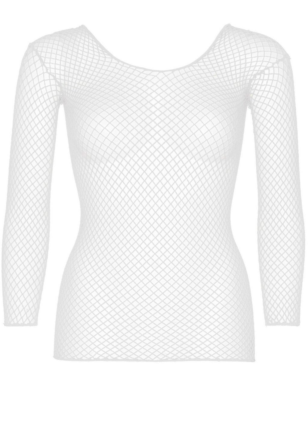Leg Avenue (США) Сітчастий топ Leg Avenue Long Sleeves T-Shirts White, One Size