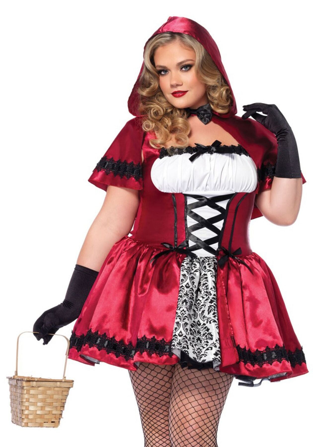Leg Avenue (США) Еротичний костюм Червоної шапочки Leg Avenue Gothic Red Riding Hood 3X–4X, сукня, накидка
