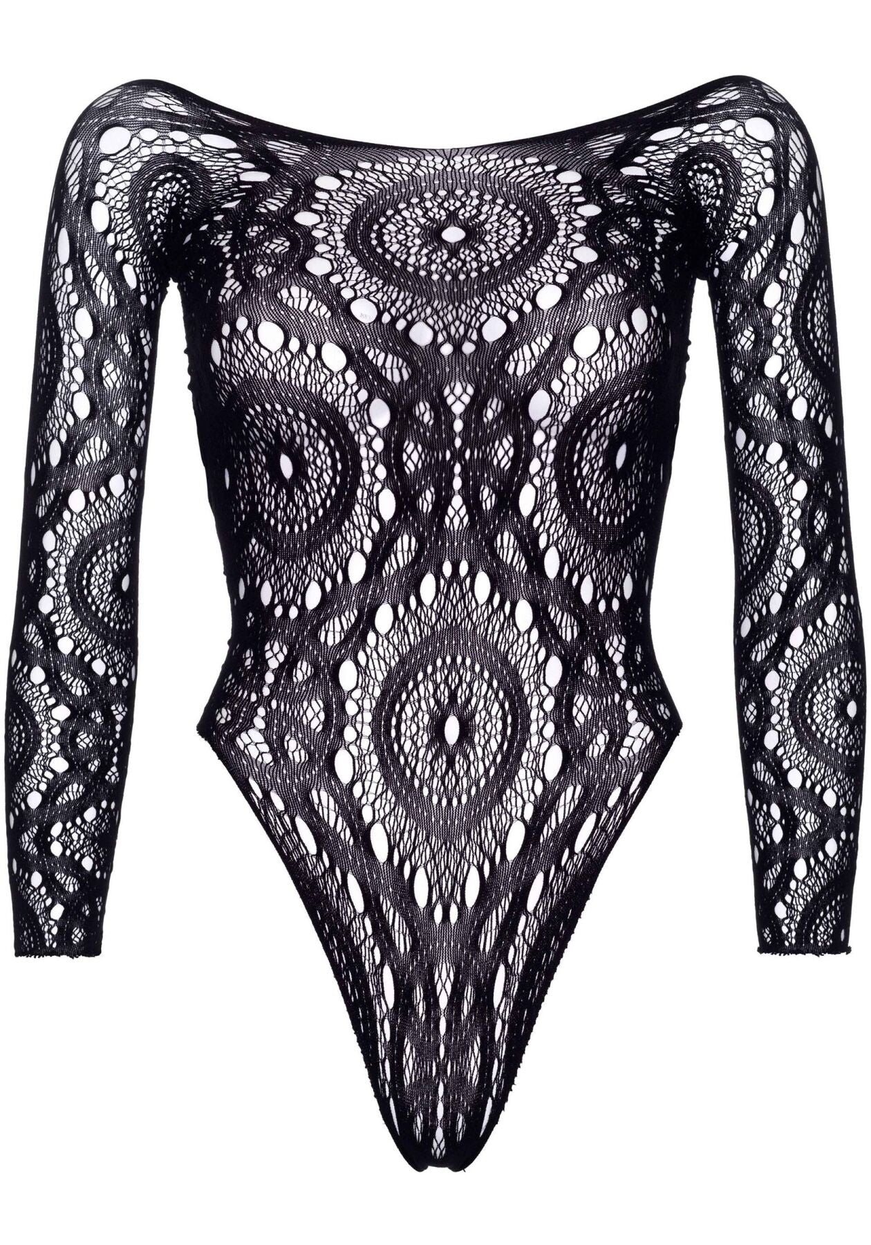 Leg Avenue (США) Еротичне боді-бодістокінг Leg Avenue Snap crotch thong back teddy Black S/M
