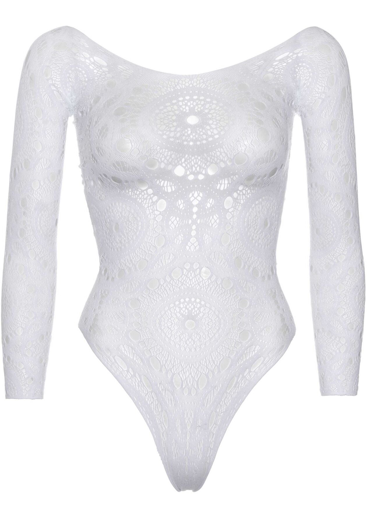 Leg Avenue (США) Еротичне боді-бодістокінг Leg Avenue Snap crotch thong back teddy White M/L