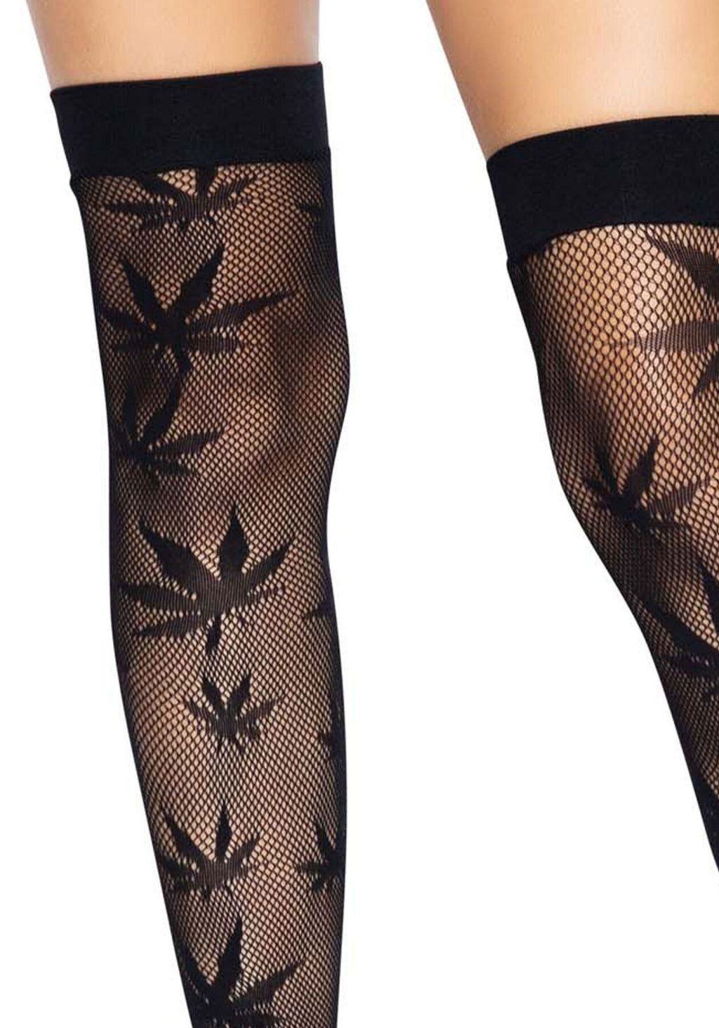 Leg Avenue (США) Панчохи з малюнком Leg Avenue 420 Net thigh highs Black
