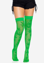 Панчохи з малюнком Leg Avenue 420 Net thigh highs