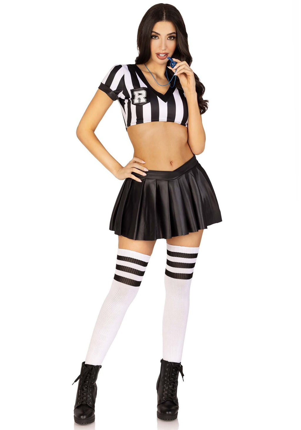 Leg Avenue (США) Костюм рефері Leg Avenue Time Out Referee S, кроп-топ спідниця свисток