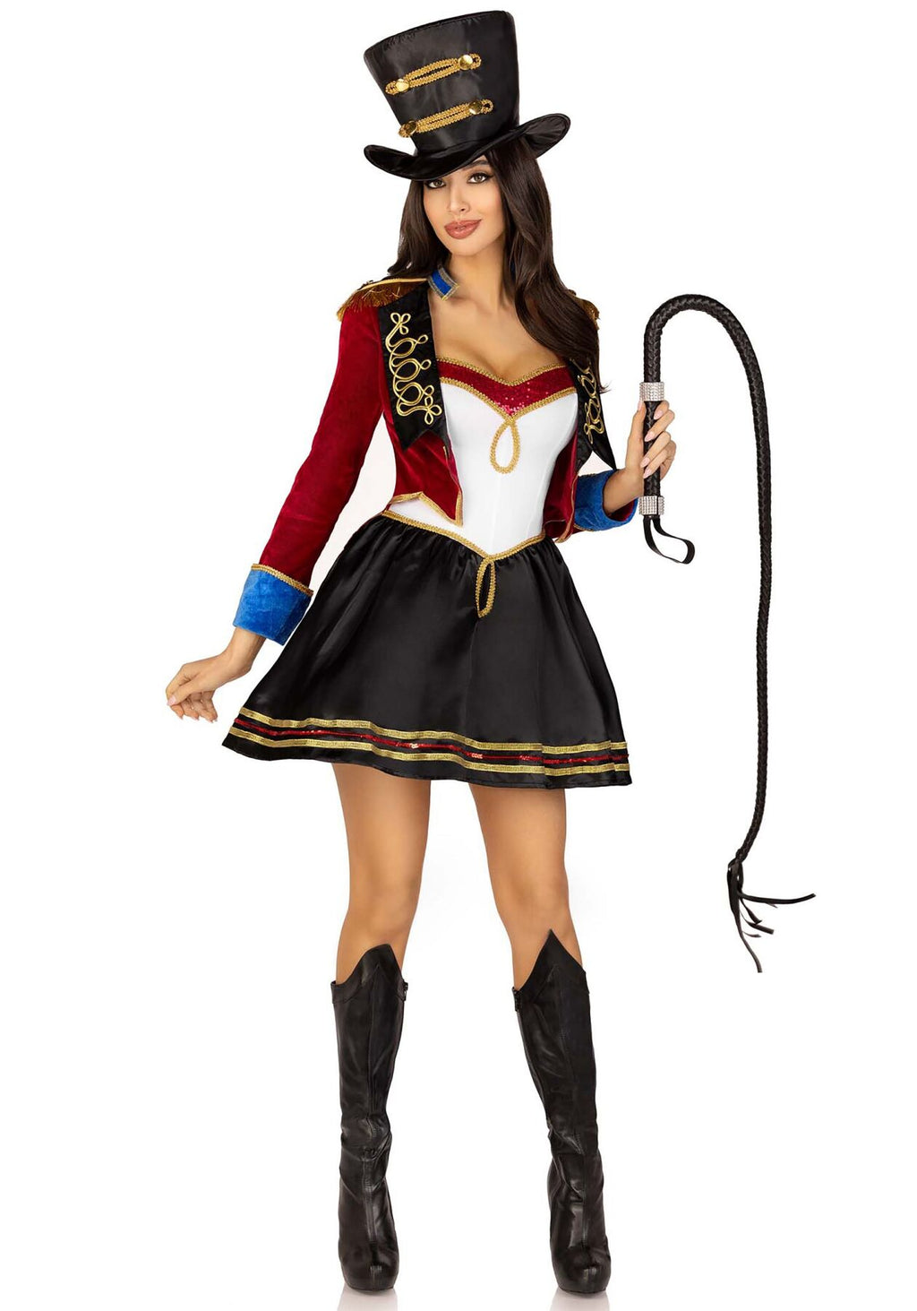 Leg Avenue (США) Костюм дресирувальниці Leg Avenue Ringmaster Costume S, сукня, капелюх