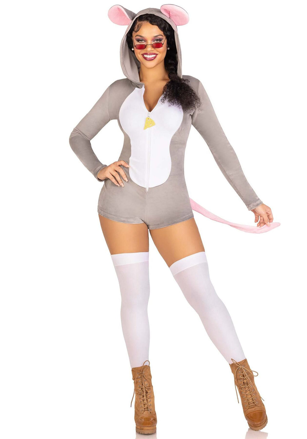 Leg Avenue (США) Комбінезон-костюм миші Leg Avenue Comfy Mouse L, з капюшоном