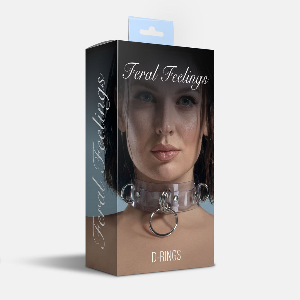 Feral Feelings (Україна) Нашийник для фіксації Feral Feelings - D-Rings Trasparent