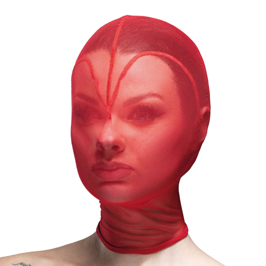 Feral Feelings (Україна) Маска серце сітка із повністю закритим обличчям Feral Feelings - Hearts Mask Red/Red