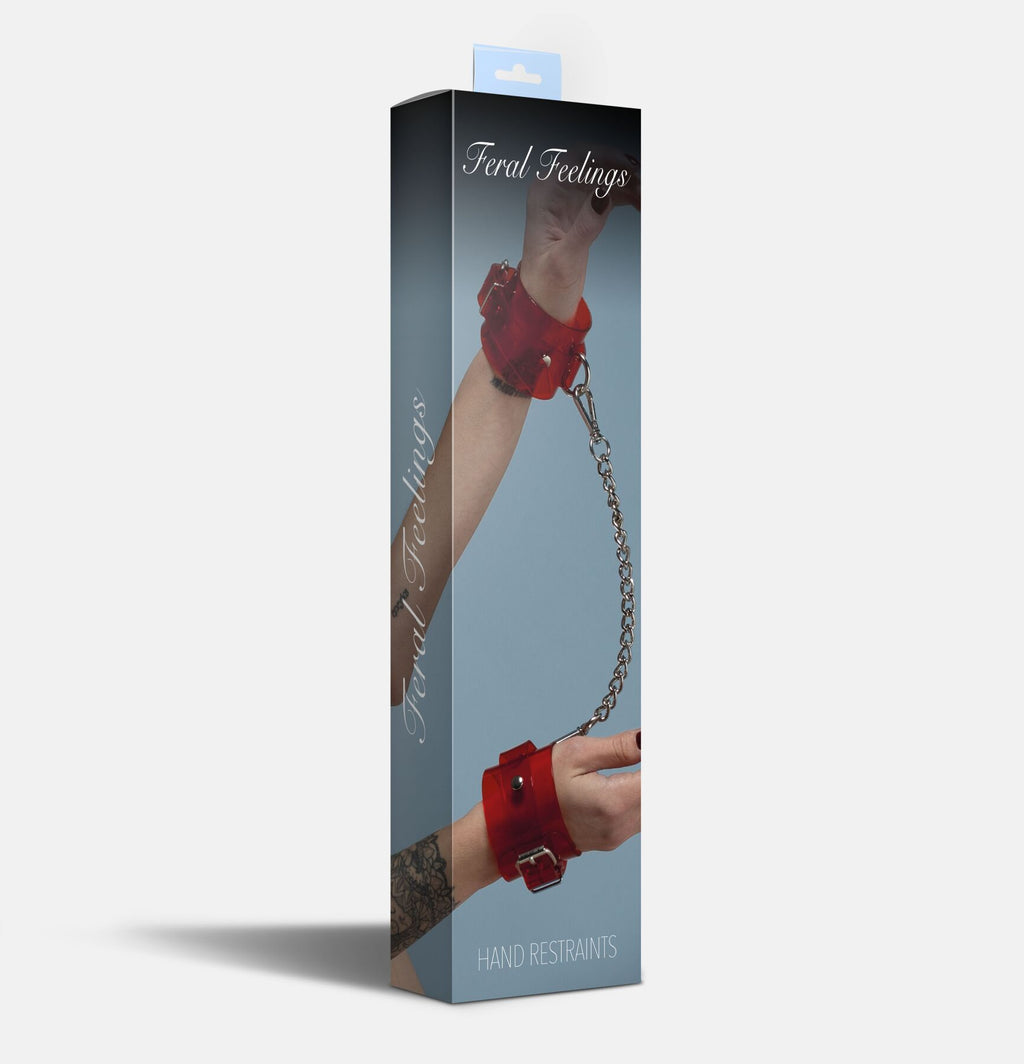 Feral Feelings (Україна) Наручники Feral Feelings - Hand Restraints Red Trasparent