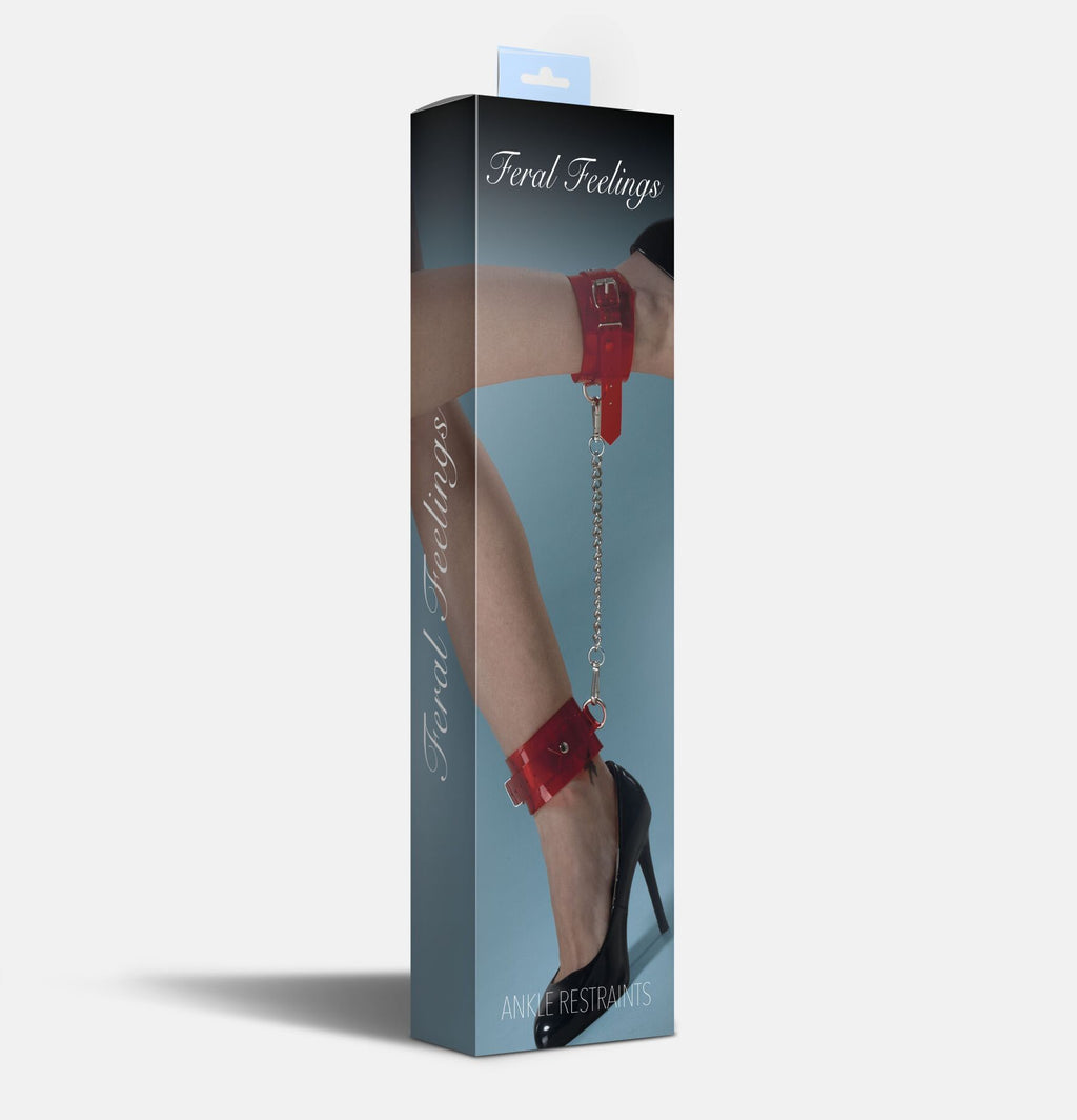 Feral Feelings (Україна) Поножи Feral Feelings - Ankle Restraints Red Trasparent
