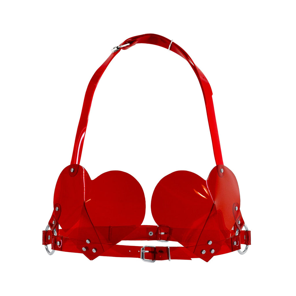 Feral Feelings (Україна) Ліф Серце Feral Feelings - Hearts Bra Red Trasparent