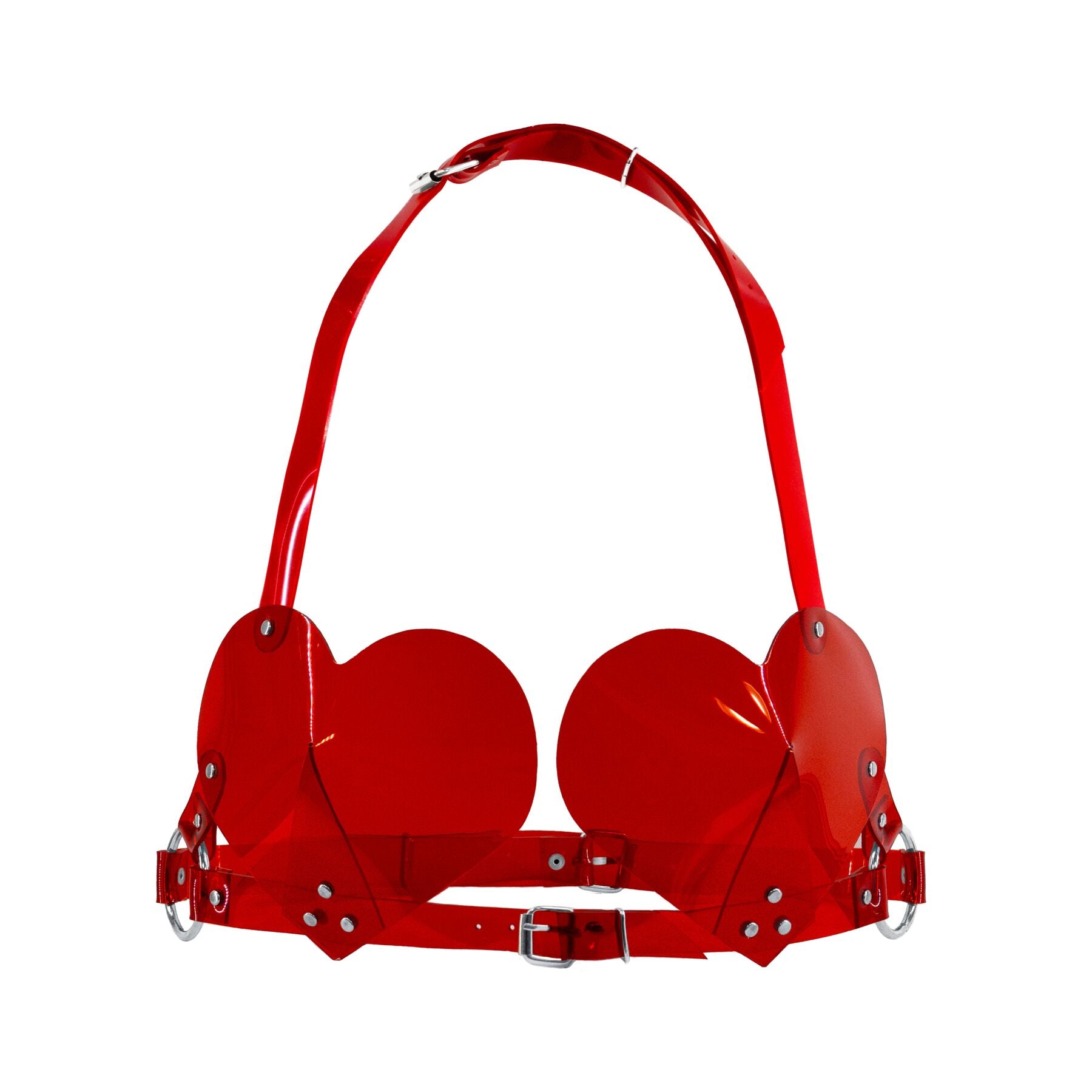 Feral Feelings (Україна) Ліф Серце Feral Feelings - Hearts Bra Red Trasparent