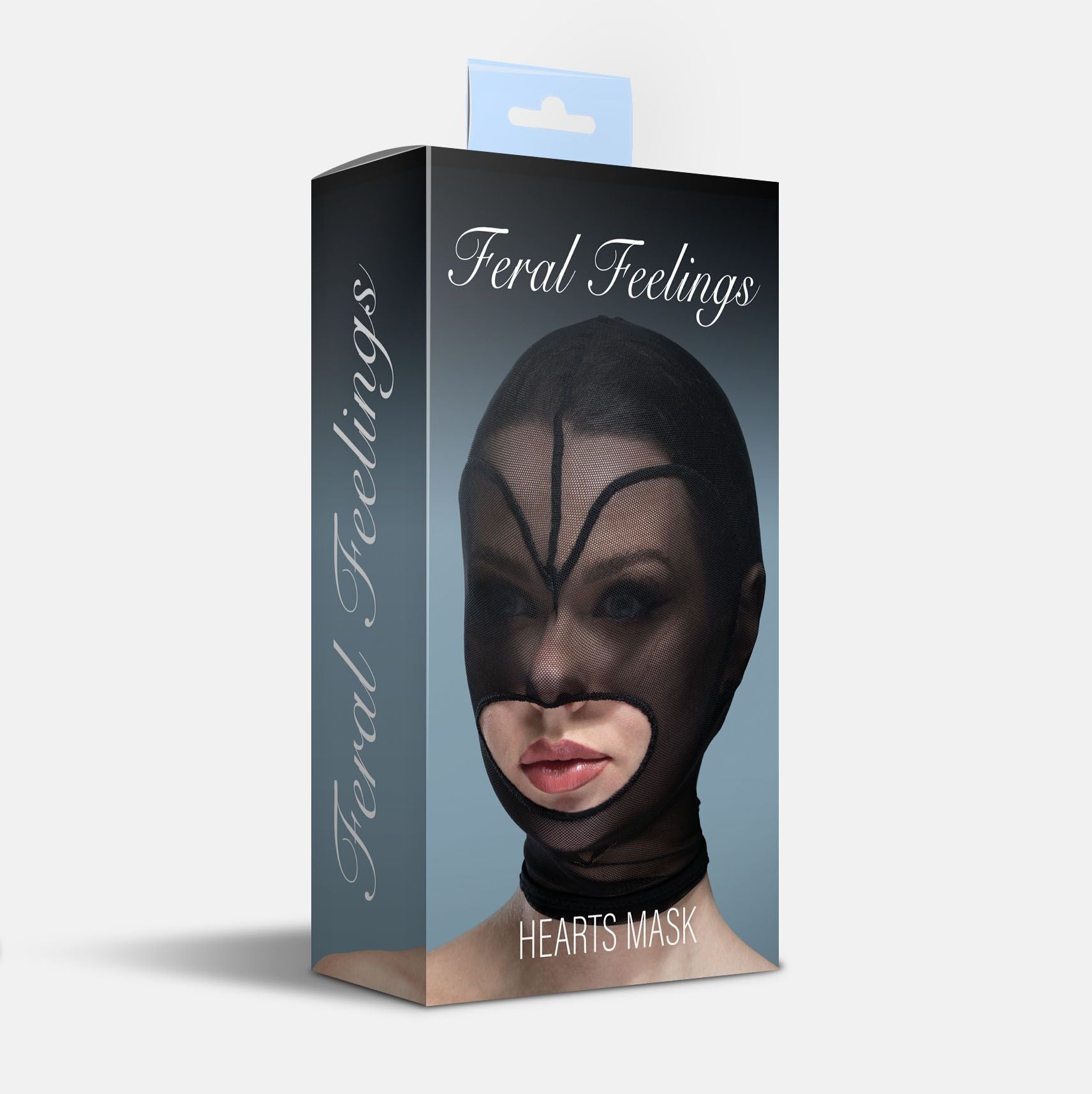Feral Feelings (Україна) Маска серце сітка з відкритим ротом Feral Feelings - Hearts Mask Black/Black