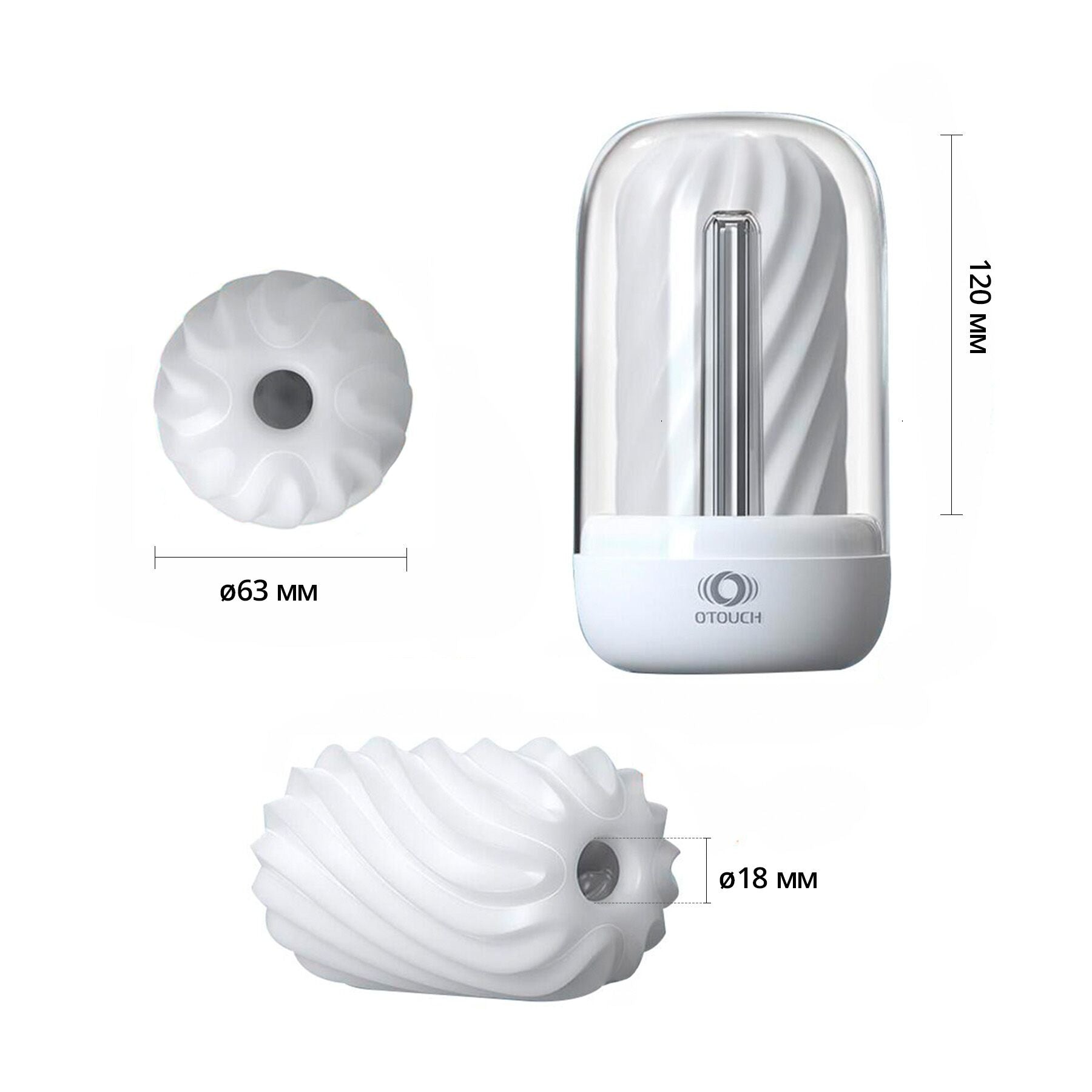 Otouch (Китай) Мастурбатор Otouch DECOR 2, TPE, підігрів до 55 °C, УФ-дезінфекція