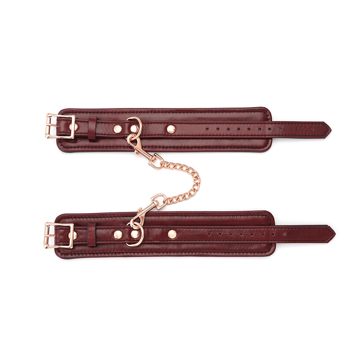 Liebe Seele (Японія) Шкіряні поножі Liebe Seele Wine Red Ankle Cuffs, знімний ланцюжок-кріплення