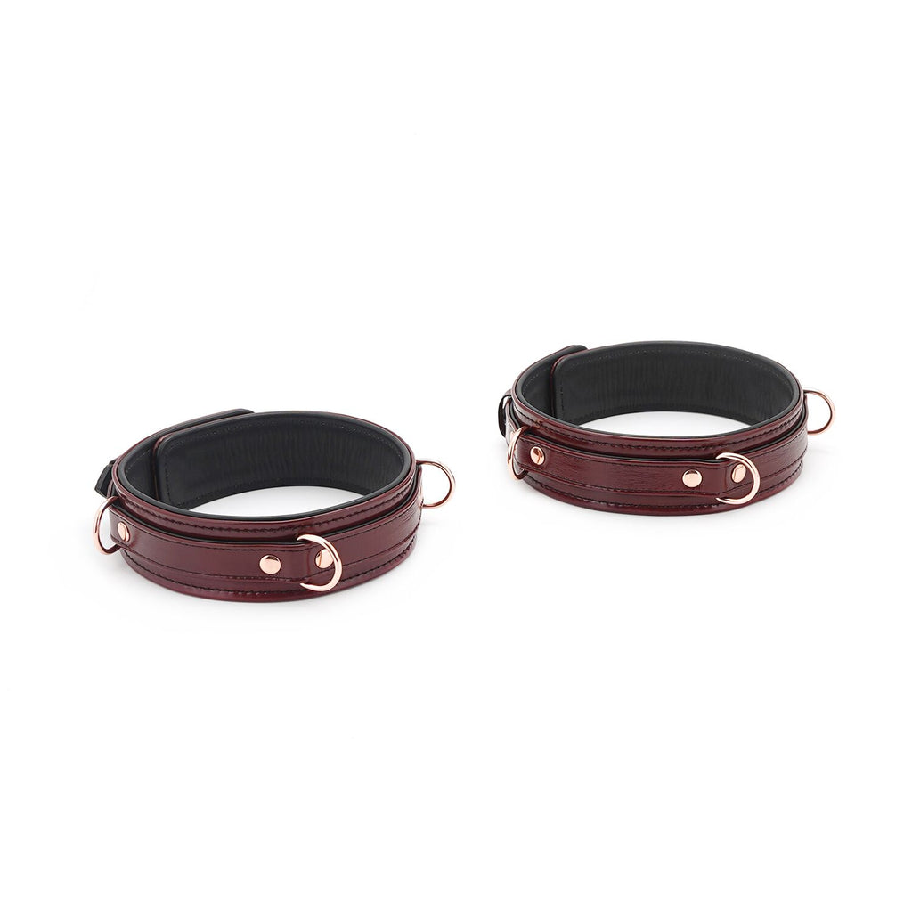Liebe Seele (Японія) Фіксатори для стегон Liebe Seele Wine Red Thigh Cuffs S Size, натуральна  шкіра