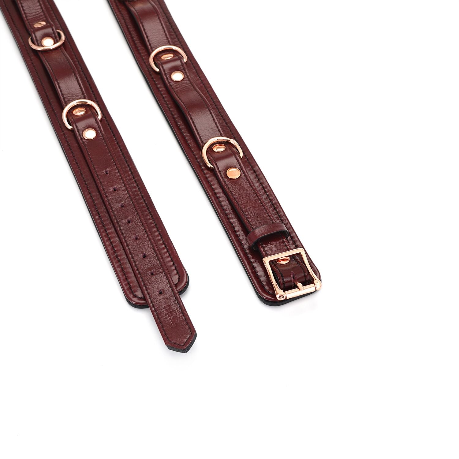 Liebe Seele (Японія) Фіксатори для стегон Liebe Seele Wine Red Thigh Cuffs S Size, натуральна  шкіра