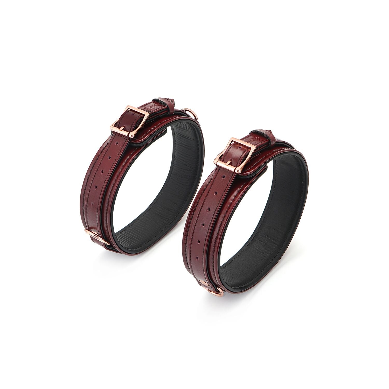 Liebe Seele (Японія) Фіксатори для стегон Liebe Seele Wine Red Thigh Cuffs S Size, натуральна  шкіра