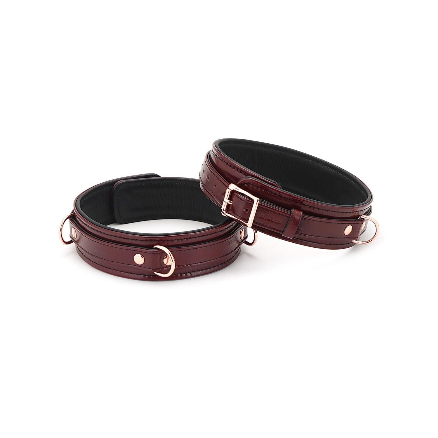 Liebe Seele (Японія) Фіксатори для стегон Liebe Seele Wine Red Thigh Cuffs L Size, натуральна шкіра
