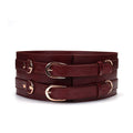 Liebe Seele (Японія) Шкіряний пояс для бондажу Liebe Seele Wine Red Waist Cuff, S Size