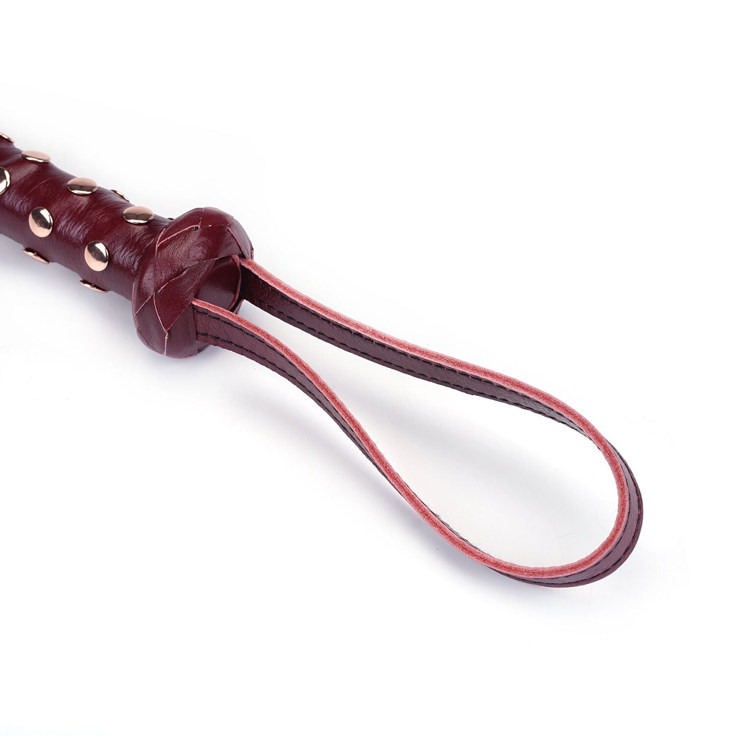 Liebe Seele (Японія) Флогер Liebe Seele Wine Red Studded Flogger, натуральна шкіра
