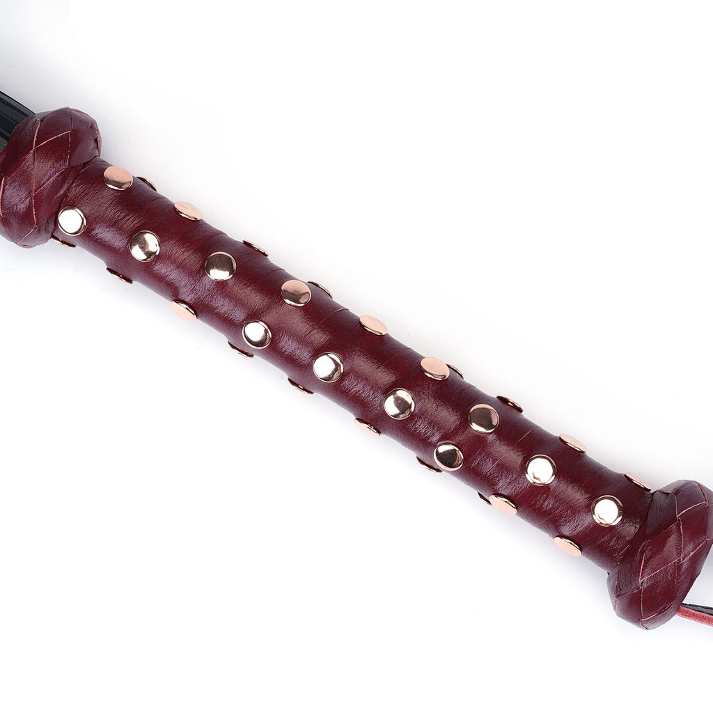Liebe Seele (Японія) Флогер Liebe Seele Wine Red Studded Flogger, натуральна шкіра