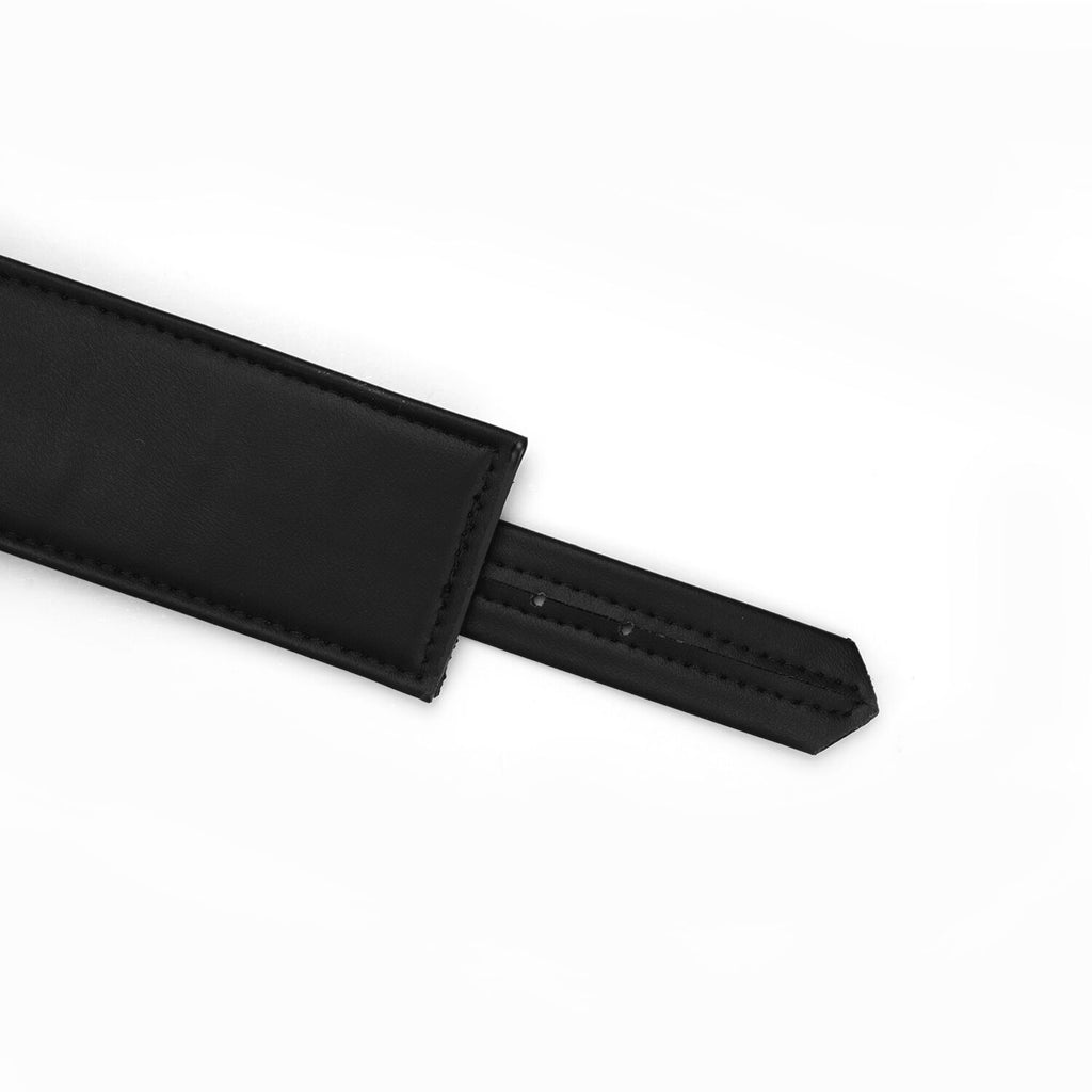 Наручники з ланцюжком Liebe Seele Black Organosilicon Wrist Cuff, екошкіра