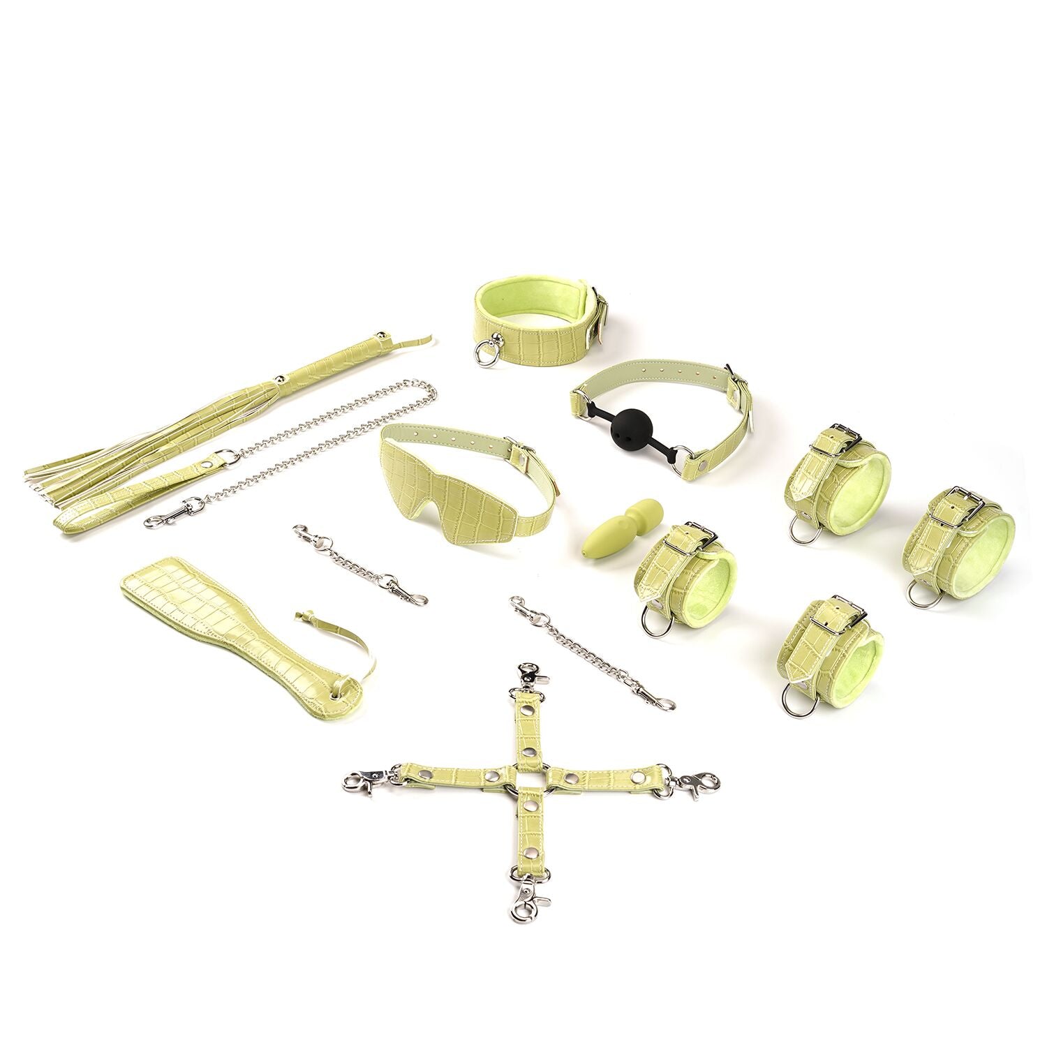 Liebe Seele (Японія) БДСМ-набір для початківців Liebe Seele Macaron 9pcs Bondage Kit-Melon, 9 предметів, мініванд