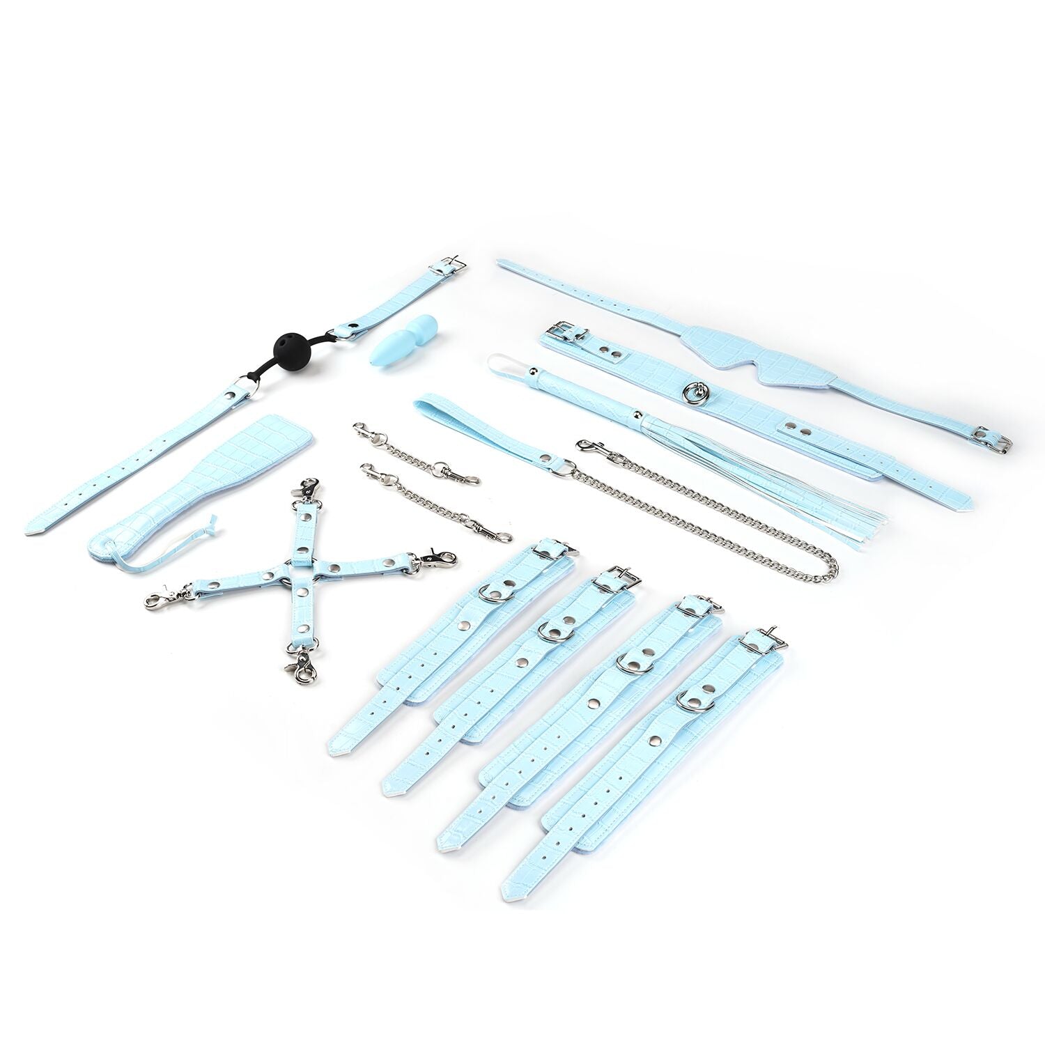 Liebe Seele (Японія) БДСМ-набір для початківців Liebe Seele Macaron 9pcs Bondage Kit-Mint, 9 предметів, мініванд