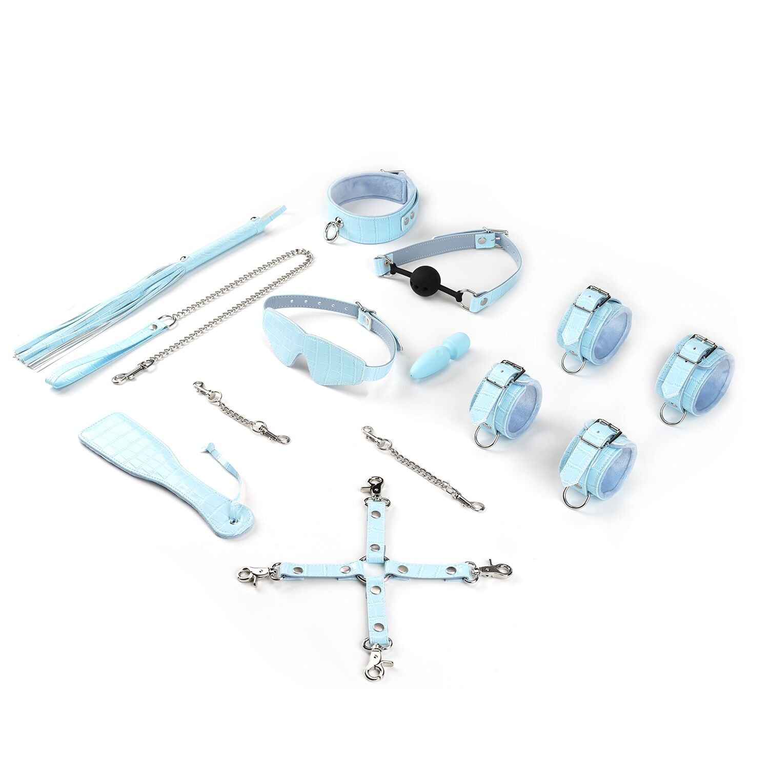 Liebe Seele (Японія) БДСМ-набір для початківців Liebe Seele Macaron 9pcs Bondage Kit-Mint, 9 предметів, мініванд
