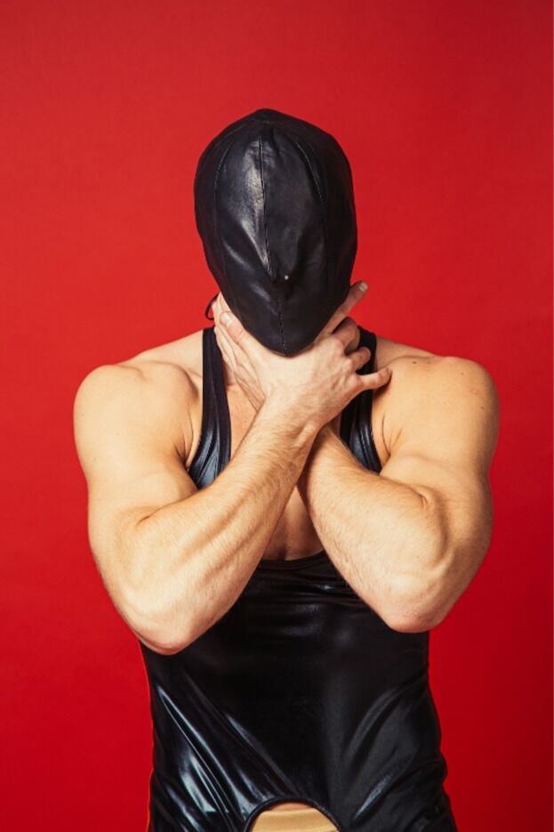 D&A (Україна) Закритий шкіряний капюшон D&A Deprivation mask Leather