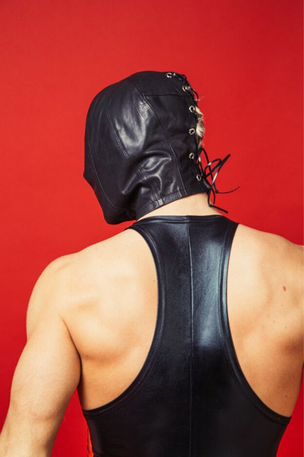 D&A (Україна) Закритий шкіряний капюшон D&A Deprivation mask Leather